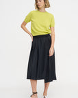 Joan Skirt, Charcoal Pinstripe