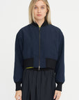 Aviator Coat, Midnight Pinstripe