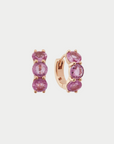 ILEANA MAKRI - Huggie Hoops, Pink Sapphires