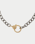 ILEANA MAKRI - Diamond Lock Round Link Chain Bracelet, White Diamonds