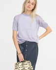 Sheer Knit Top, Lilac