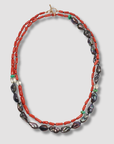 Cabana Necklace, Coral & Pearl