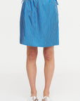 Striped Mini Skirt, Blue & Navy