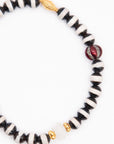 ILEANA MAKRI - Stripe Beaded Bracelet, Black Agate