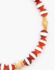 ILEANA MAKRI - Mens Stripe Bracelet, Brown Agate