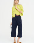 Paperbag Waist Pants, Blackblue