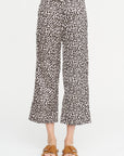 Cropped Cheetah Pants, Café Noir