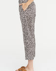 Cropped Cheetah Pants, Café Noir