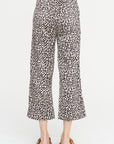Cropped Cheetah Pants, Café Noir