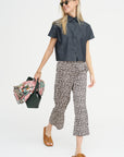 Cropped Cheetah Pants, Café Noir
