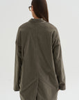 Velvet Long Blazer, Taupe