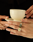 ALIITA - Deco Central Ring, Peridot