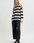 Striped Sweater, Black & White