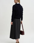 Tie Neck Sweater, Deep Night