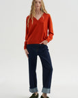 V-Neck Sweater, Maple Tree