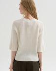 Round Neck Sweater, Fleur De Sel