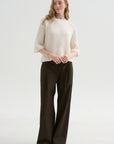 Round Neck Sweater, Fleur De Sel