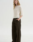 Round Neck Sweater, Fleur De Sel