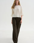 Round Neck Sweater, Fleur De Sel