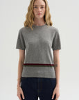 Stripe Sweater, Heather Melange