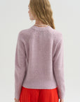 Cable Knit Sweater, Lilac Fume