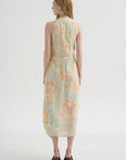 Sleeveless Dress, Print Y - Rose Pale