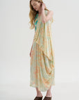 Sleeveless Dress, Print Y - Rose Pale
