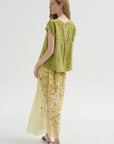 Chiffon Silk Skirt, Print X