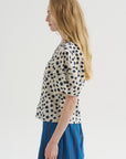 Lino Top, Yayoi Cream & Navy