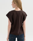 Top Monde Drape Bias, Black Coffee