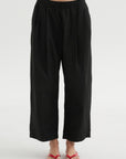 Spa Pleat Pant, Black