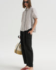 Spa Pleat Pant, Black