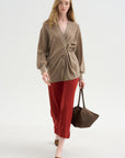 Drippy Tissue Cardigan, Camel