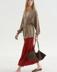 Drippy Tissue Cardigan, Camel