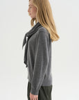 Drippy Scarf Top, Grey