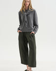 Drippy Scarf Top, Grey
