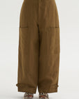 Juna - Mid-Rise Relaxed Cargo Pant, Tobacco