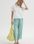 Everyday Pull-on Pant, Yarn Dye Stripe Green