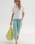 Everyday Pull-on Pant, Yarn Dye Stripe Green
