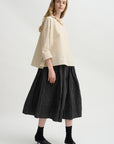 Ruffle Collar Shirt, Natural