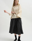 Ruffle Collar Shirt, Natural