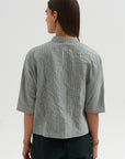 Vichy Tech Cotton Shirt, Dark Turquoise