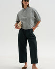Vichy Tech Cotton Shirt, Dark Turquoise