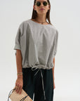 Shirt Printed Cotton, Black Net