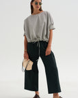Shirt Printed Cotton, Black Net