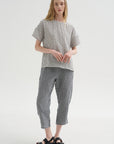 Checked Linen Shirt, Black
