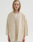 Crinkle Poplin Jacket, Cappuccino