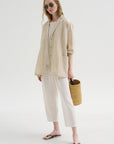 Crinkle Poplin Jacket, Cappuccino
