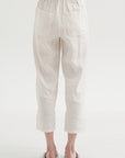 Pinstripe Linen Trouser, Meringue