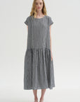 Vichy Linen Dress, Abyss